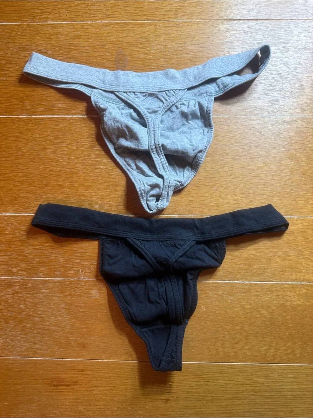Men’s Murano Two-Pack Thongs in Gray & Black XL